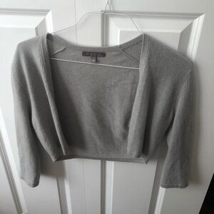 Neiman Marcus The Cashmere Collection Grey Cardigan, Size Small